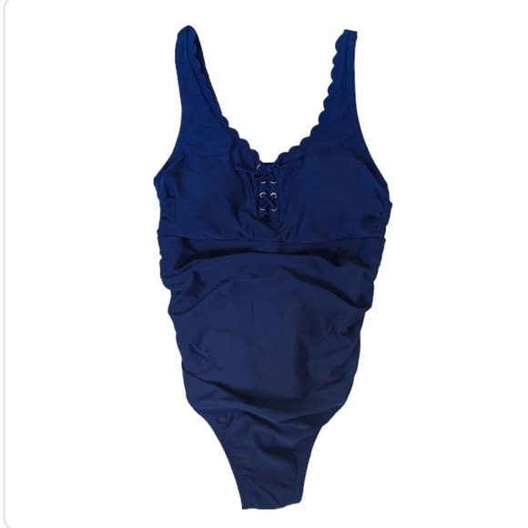 Kona Sol Navy One Piece Beach Summer Swim - Picture 1 of 8